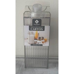 Gourmet 1/2 Gallon Milk Beverage Bottle with REUSABLE AIRTIGHT SCREW Lid